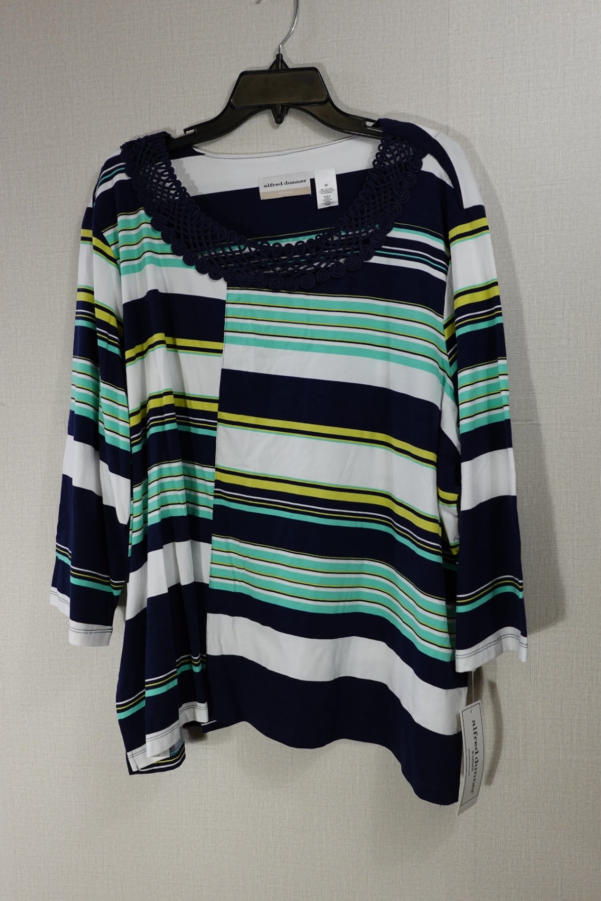 Alfred Dunner, 3/4 Sleeve Top, 3X,