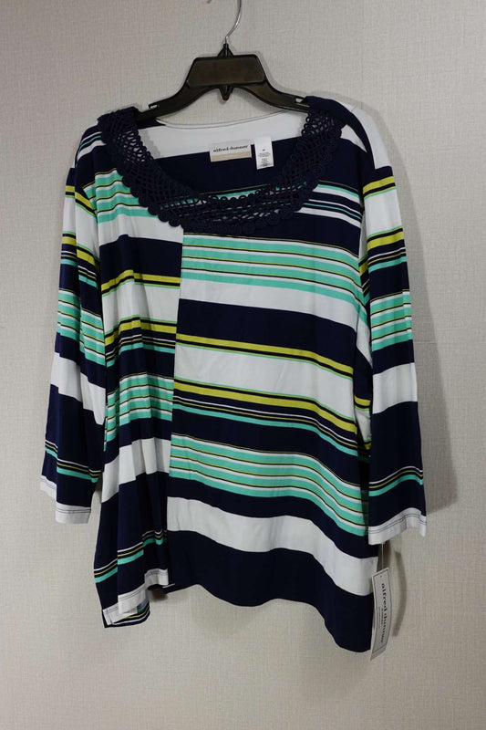 Alfred Dunner, 3/4 Sleeve Top, 3X,