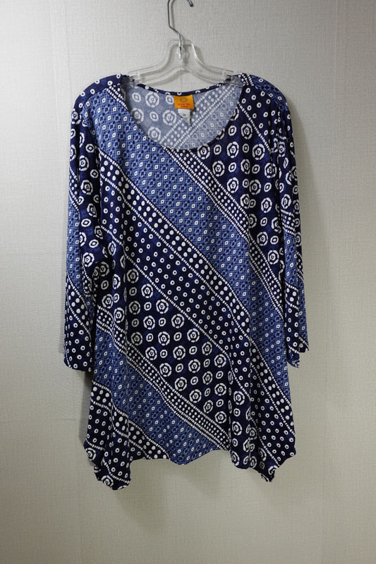 Ruby Rd , Long Sleeves Top, 2X,