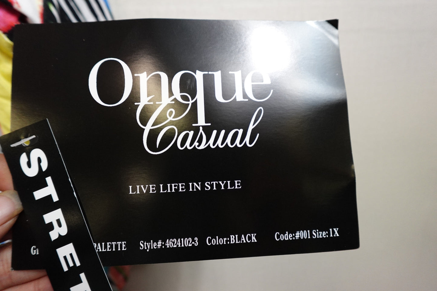 Onque Casual, New Long Sleeves Top, 1X,