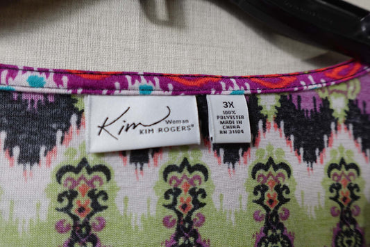 Kim Rogers, Long Sleeves Top, 3X,