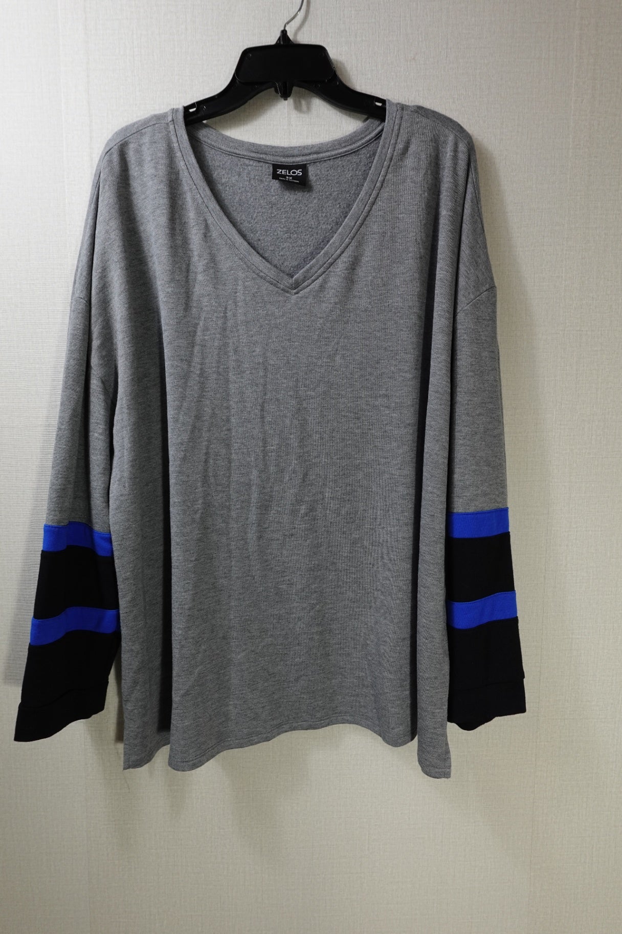 Zelos, Long Sleeves Top, 3X,