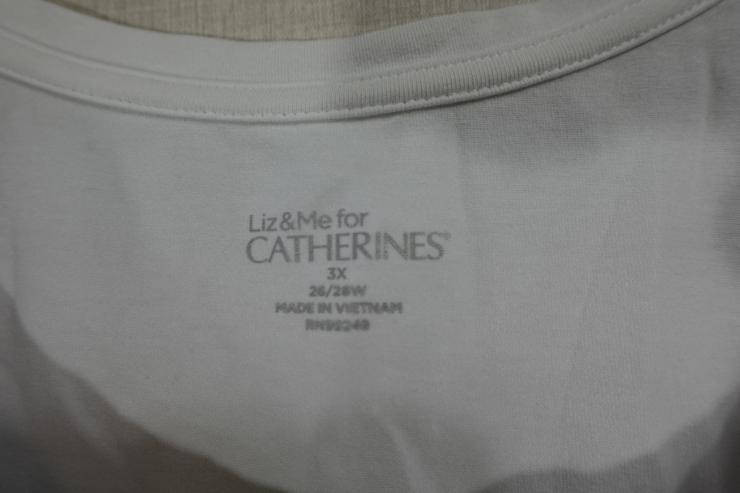 Liz & Me for Catherines, 3/4 Sleeve Top, 26/28,