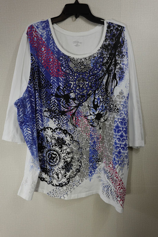 Liz & Me for Catherines, 3/4 Sleeve Top, 26/28,