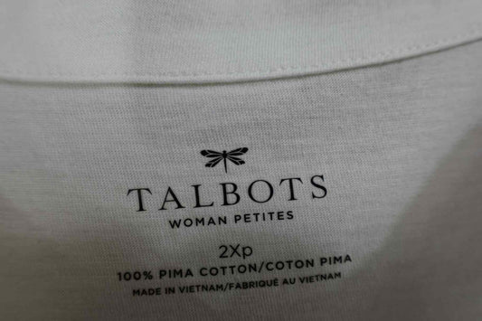 Talbots, Short Sleeved Top, 2XP,