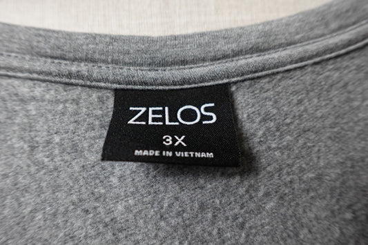 Zelos, Long Sleeves Top, 3X,