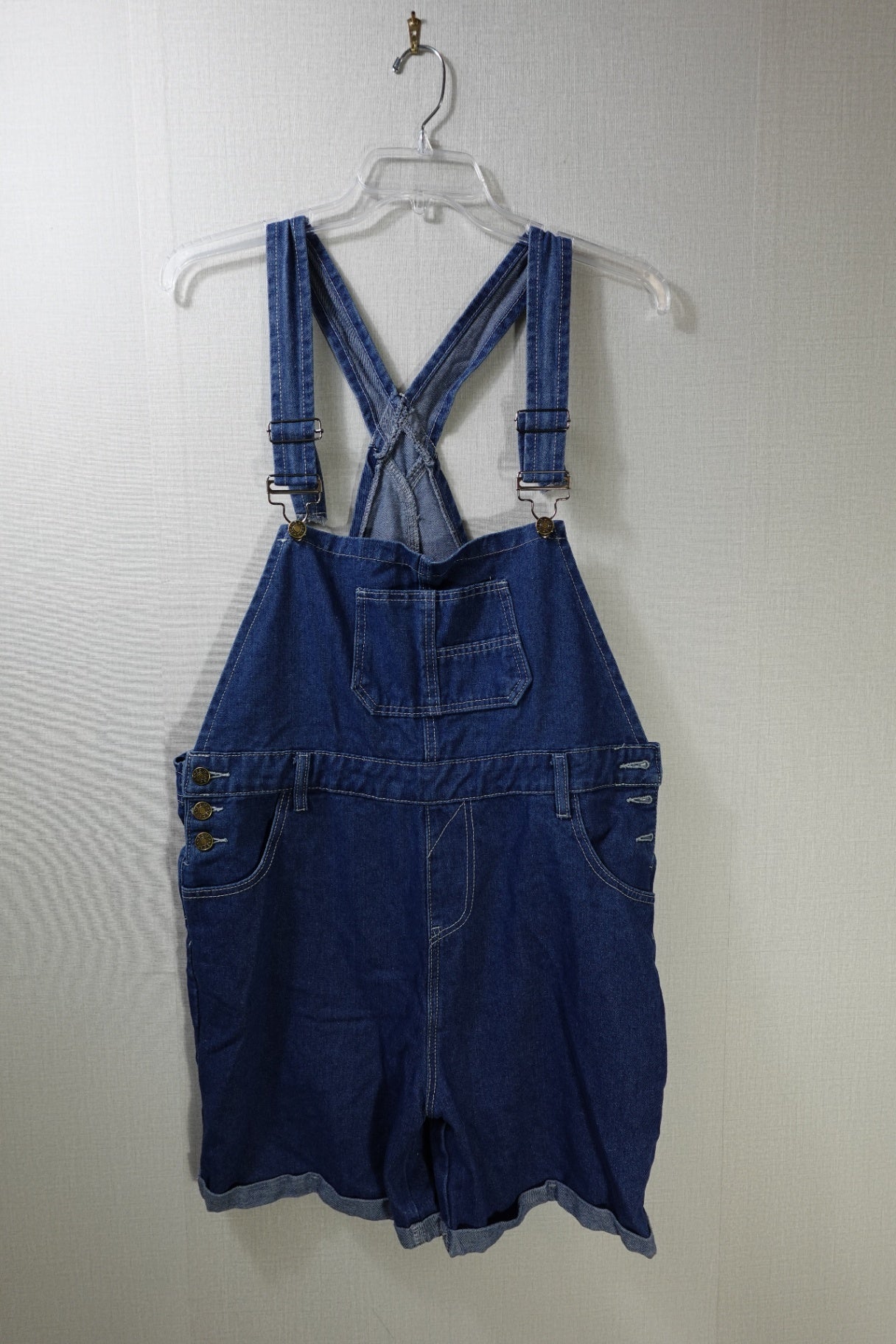 (No Label), Denim shorts overalls, 2X,