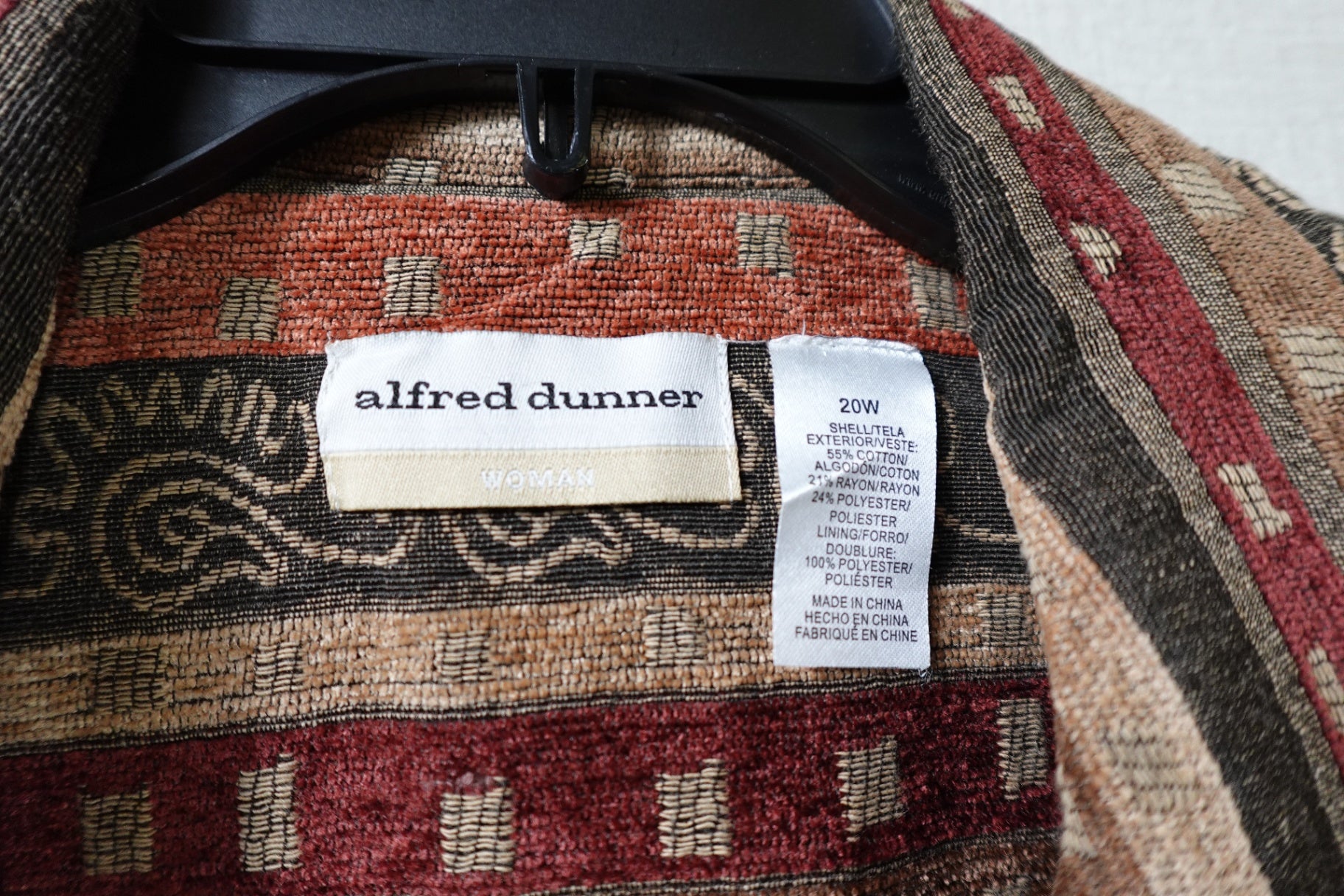 Alfred Dunner, New light jacket, 20W, Cotton blend