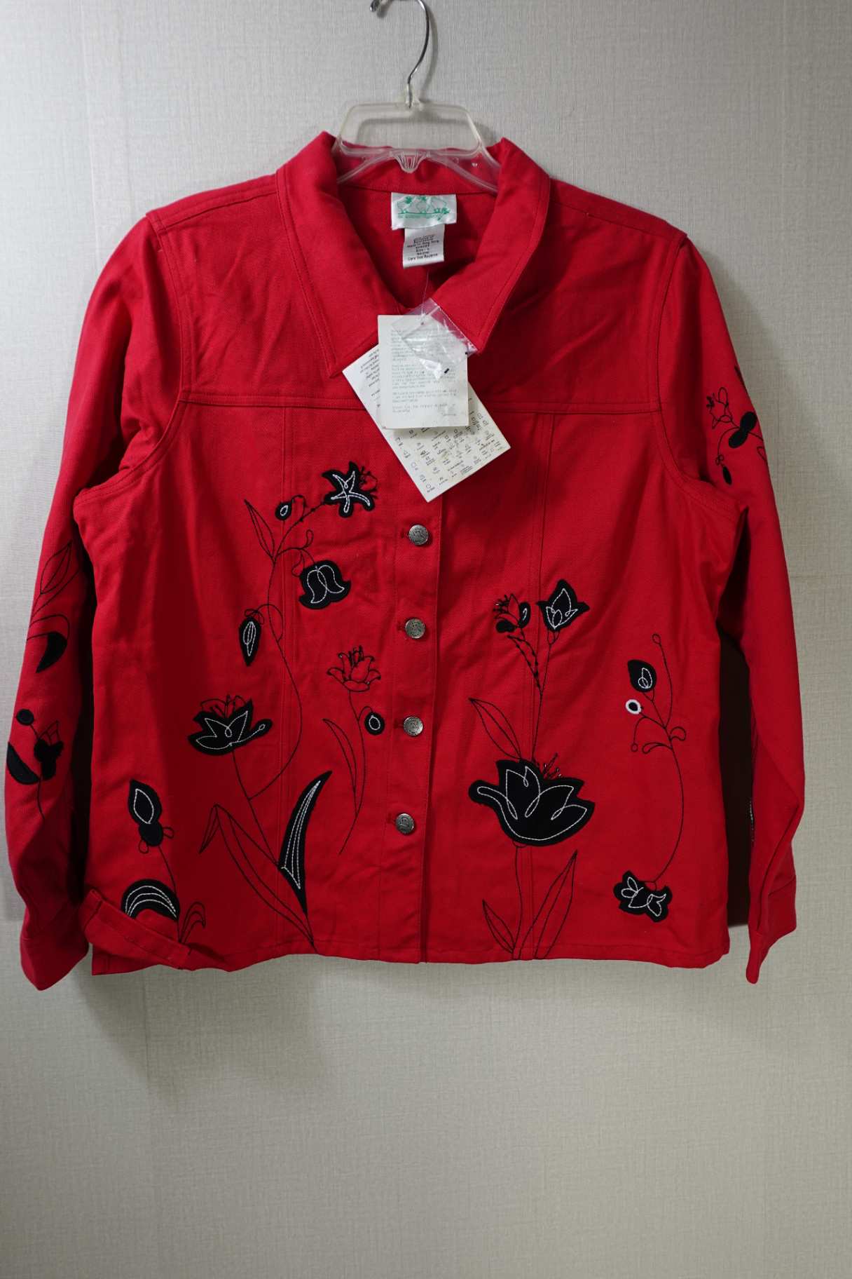 The Quacker Factory, New Vintage Denim Jacket, L, Cotton