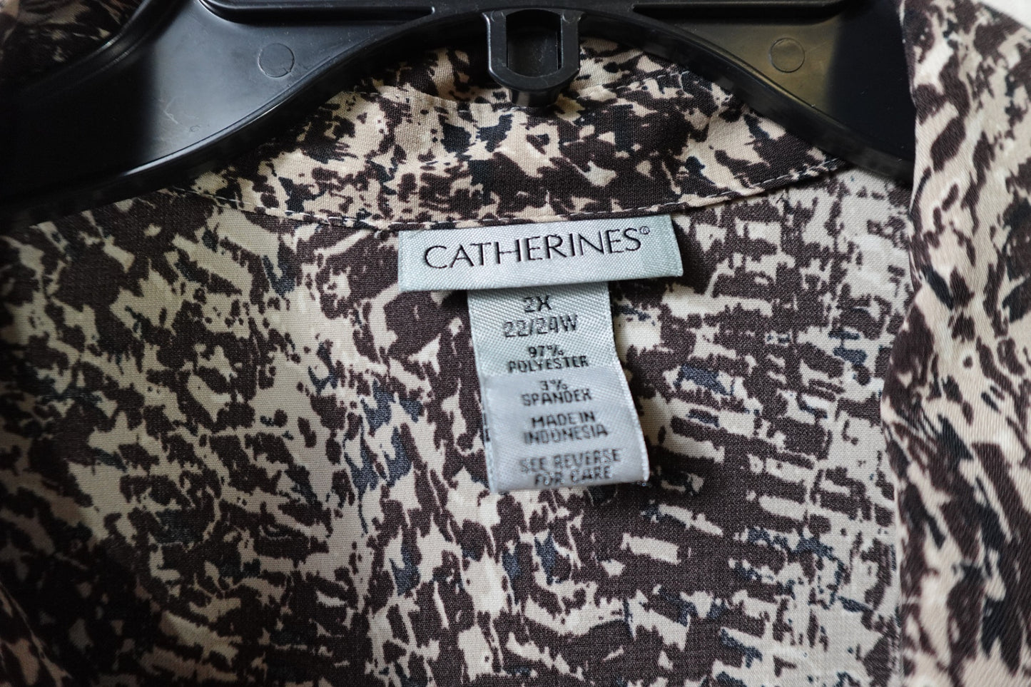 Catherines, Long Sleeves Top, 2X 22/24W, Polyester