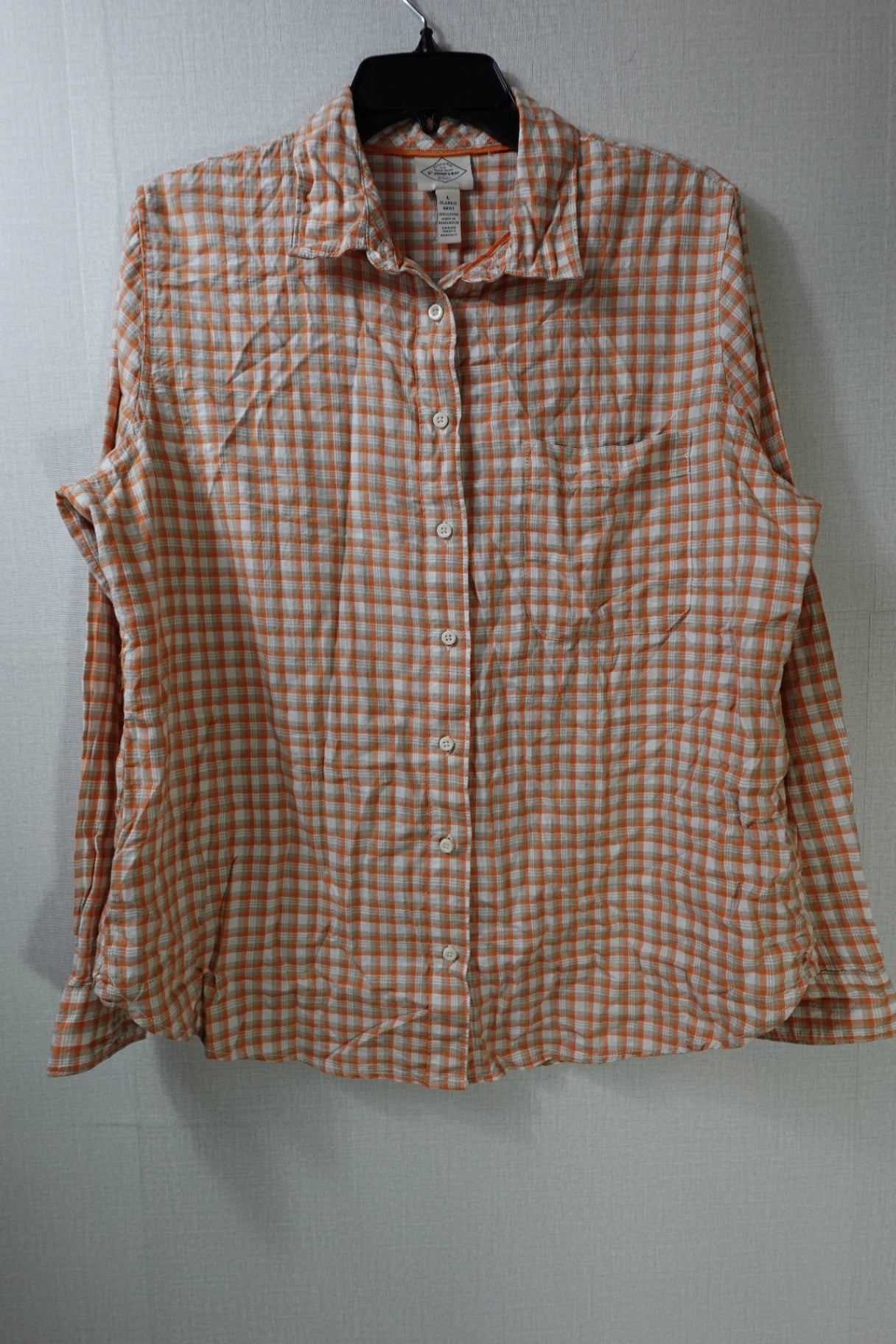 St. John's Bay, Long Sleeves Button down, L, Cotton