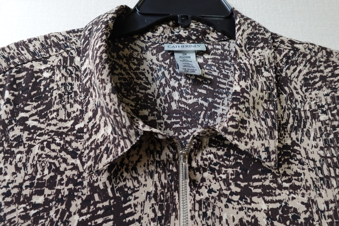 Catherines, Long Sleeves Top, 2X 22/24W, Polyester