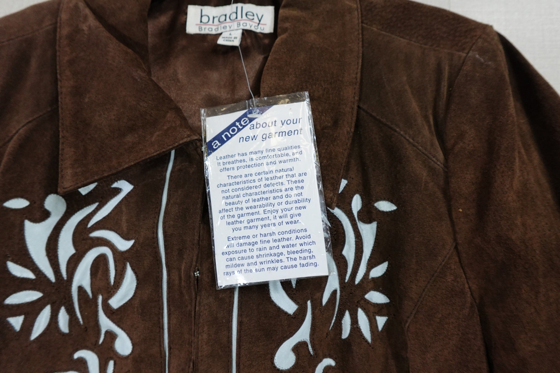 Bradley Bayou, new vintage coat, L, Leather polyester lining