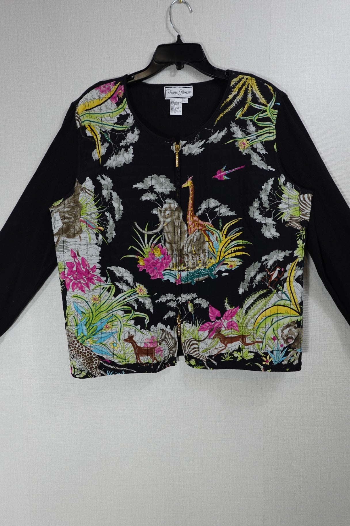 Diane Gilman, NEW Cardigan, L, silk polyester lining