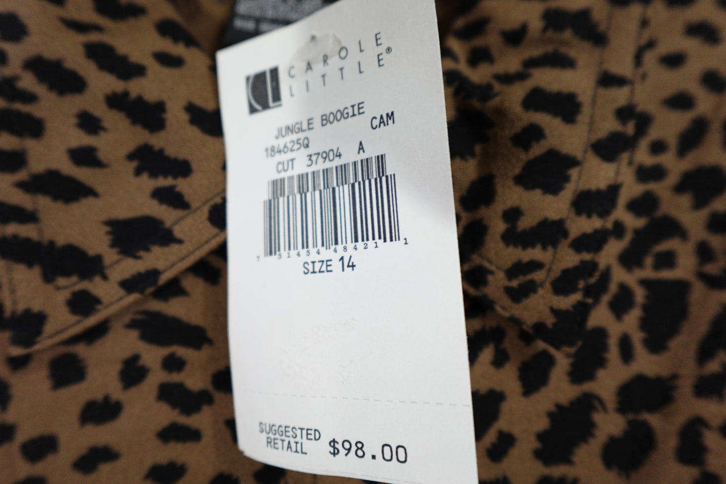 Carole Little, New Vintage Long Sleeves Top, 14, rayon