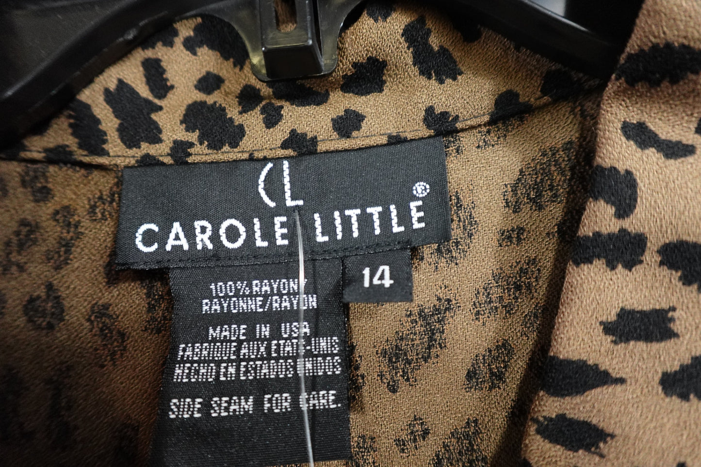 Carole Little, New Vintage Long Sleeves Top, 14, rayon