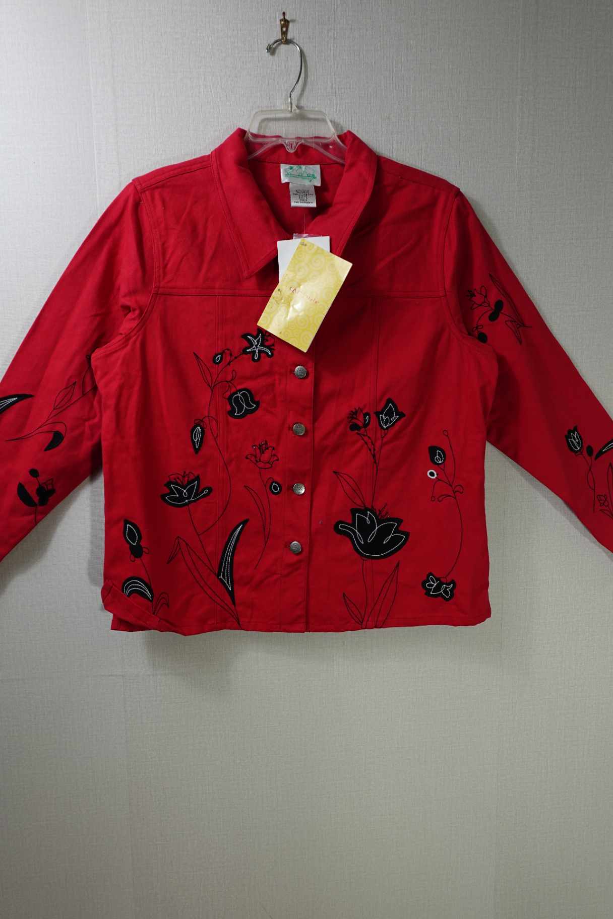 The Quacker Factory, New Vintage Denim Jacket, L, Cotton