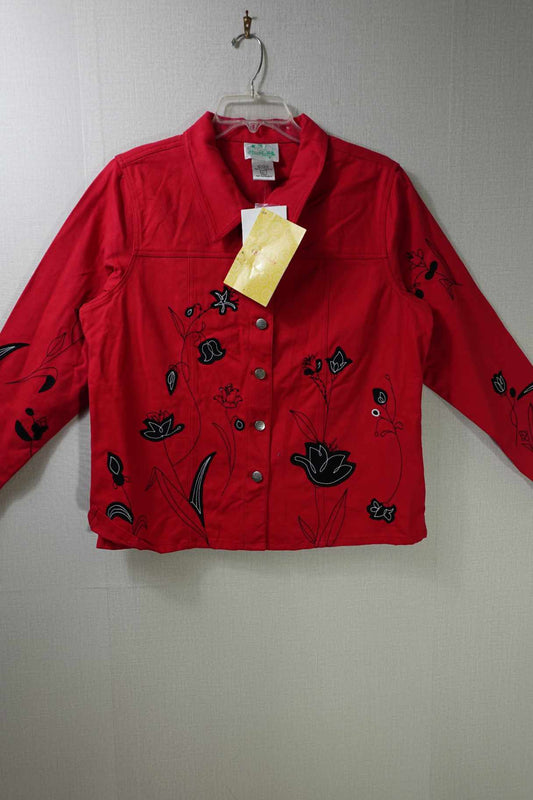 The Quacker Factory, New Vintage Denim Jacket, L, Cotton