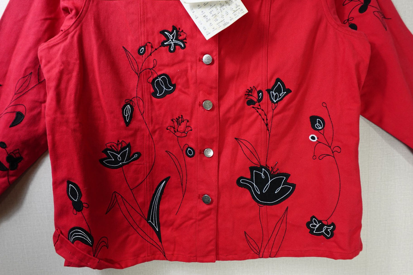 The Quacker Factory, New Vintage Denim Jacket, L, Cotton