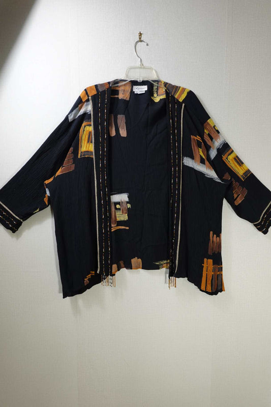 Apricot, CARDIGAN, 1X, Rayon