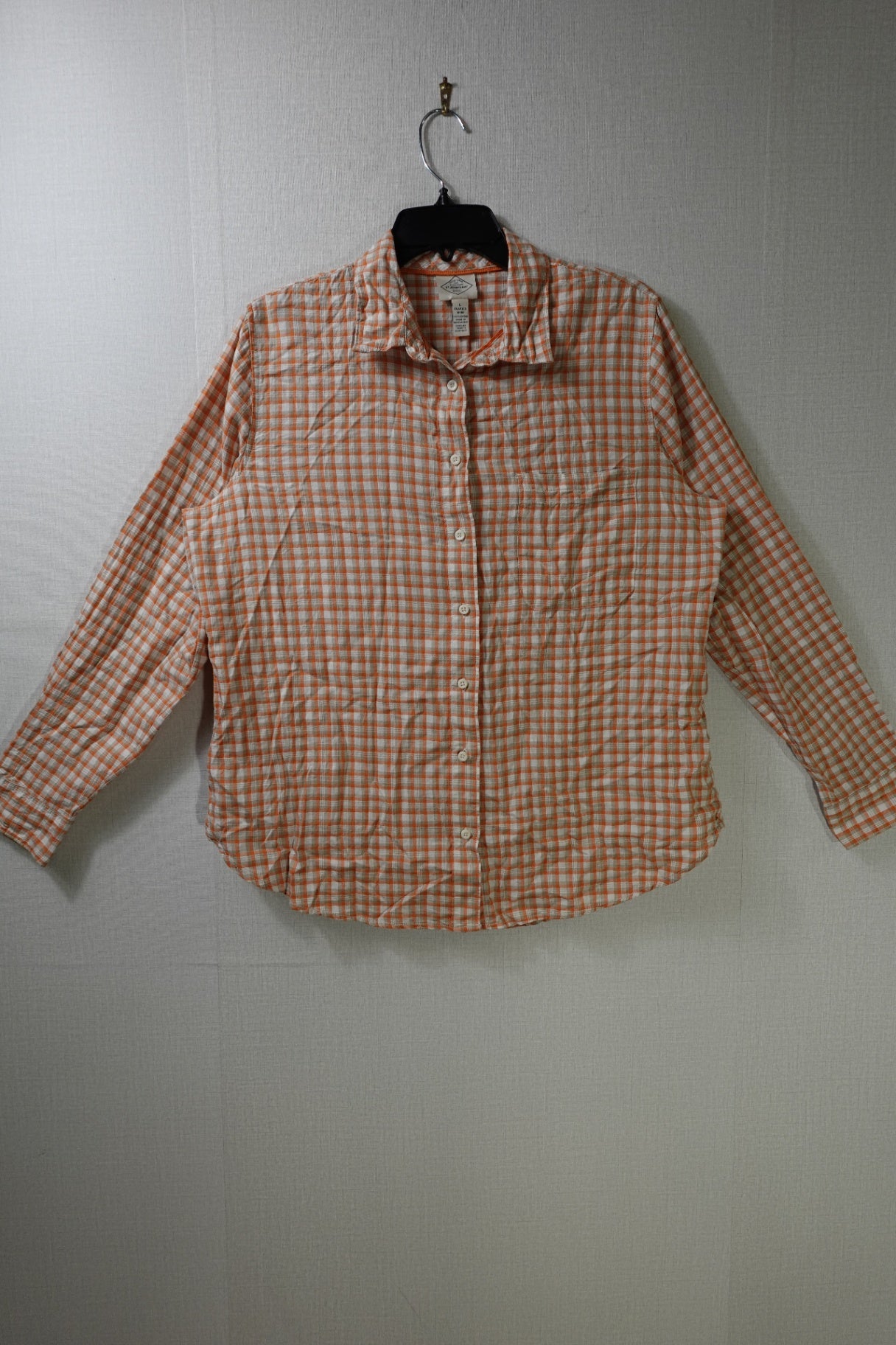 St. John's Bay, Long Sleeves Button down, L, Cotton