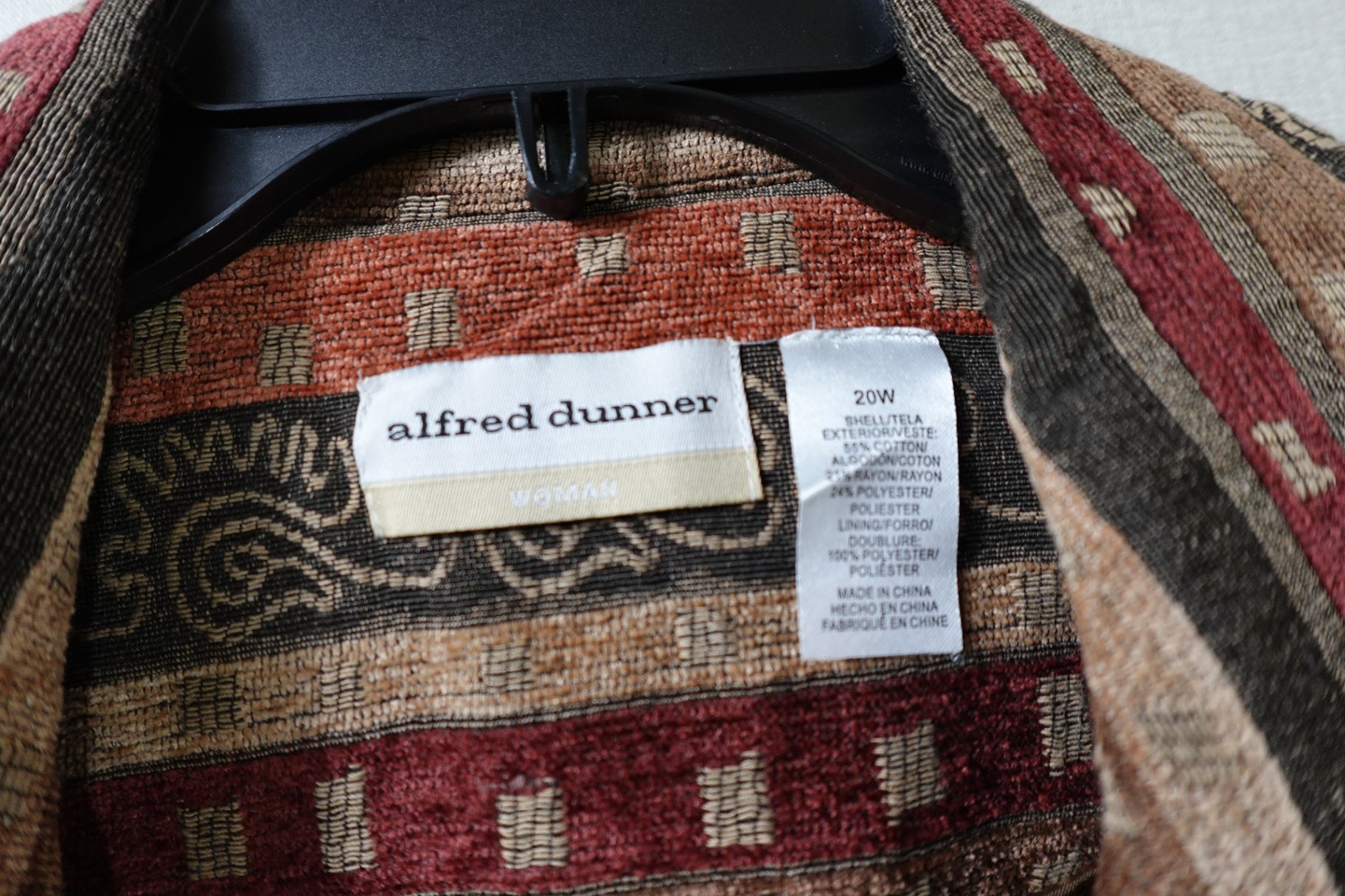 Alfred Dunner, New light jacket, 20W, Cotton blend