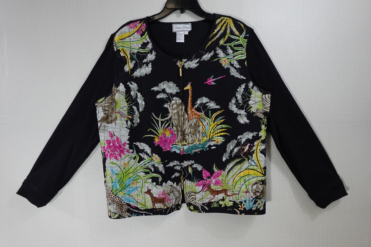 Diane Gilman, NEW Cardigan, L, silk polyester lining