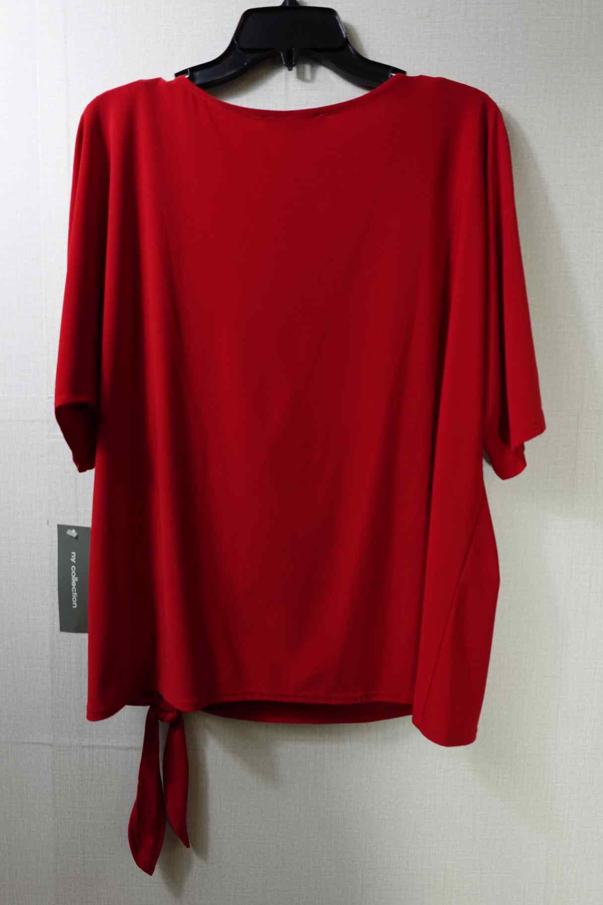 NY Collection, New Short Sleeve Top, XL, Polyester Blend