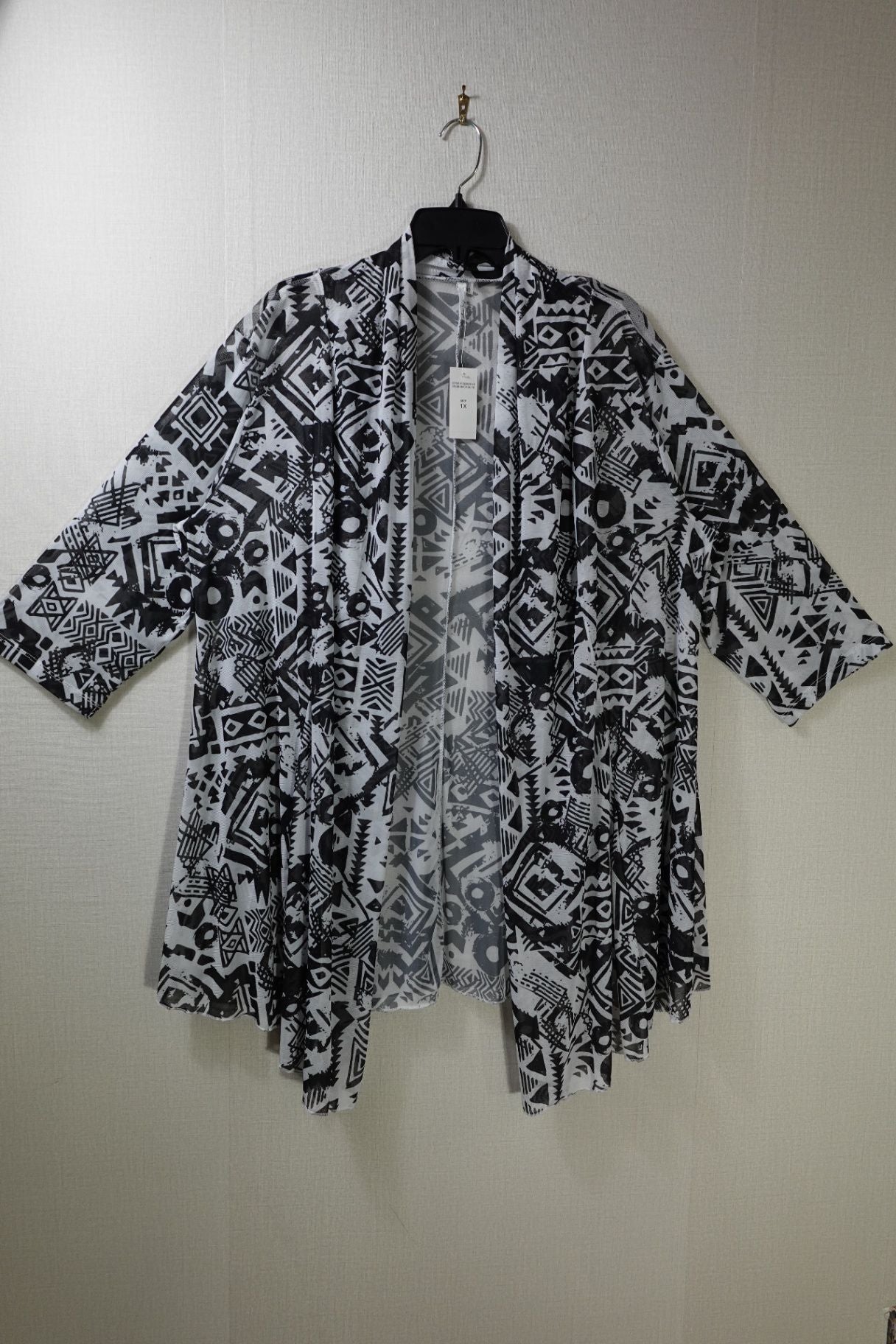 Mirror Image, Cardigan, 1X, polyester/spandex (P/S)
