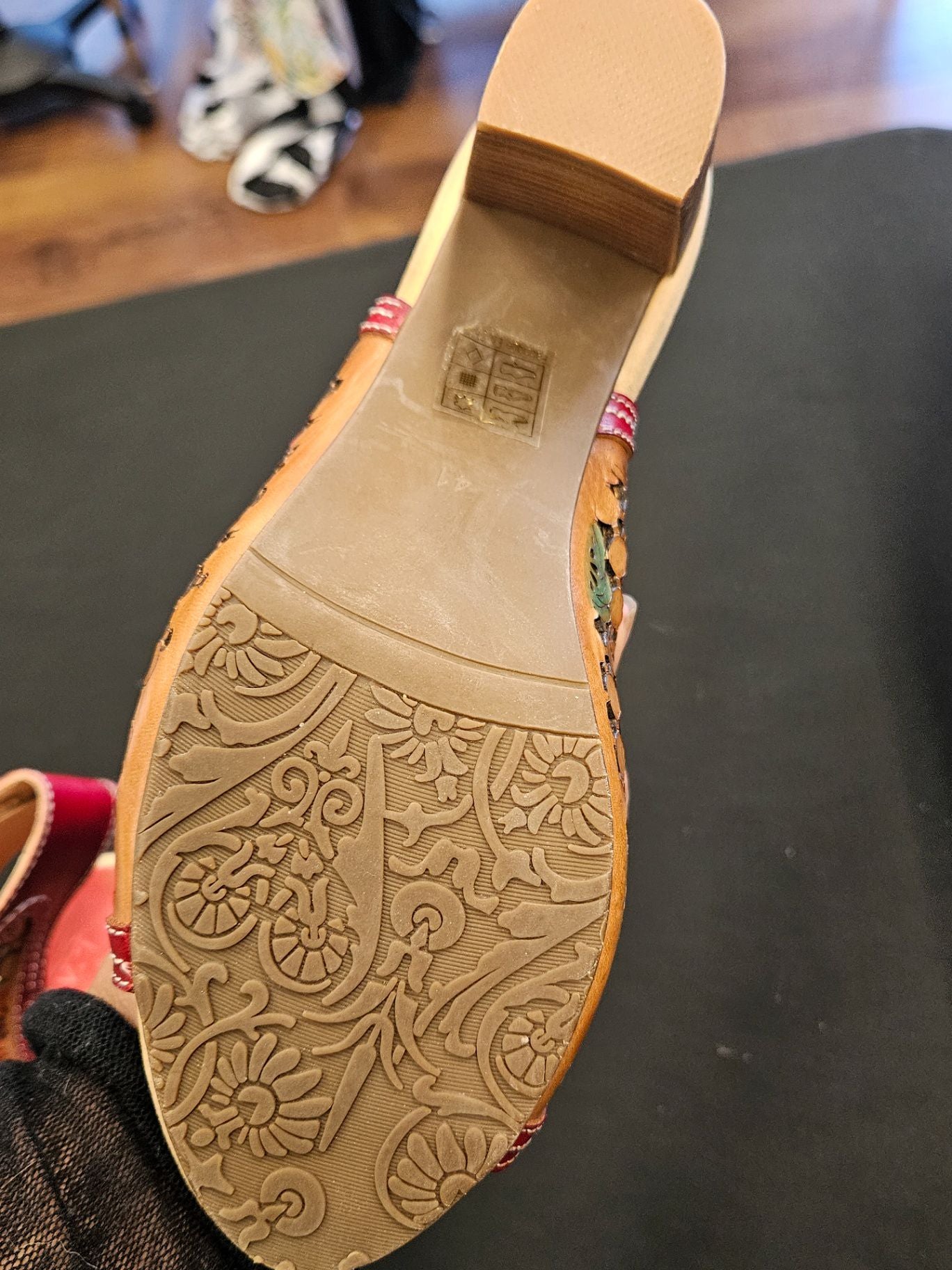 Spring Step Lartiste, Heeled Sandals, 41 (10), Leather Upper