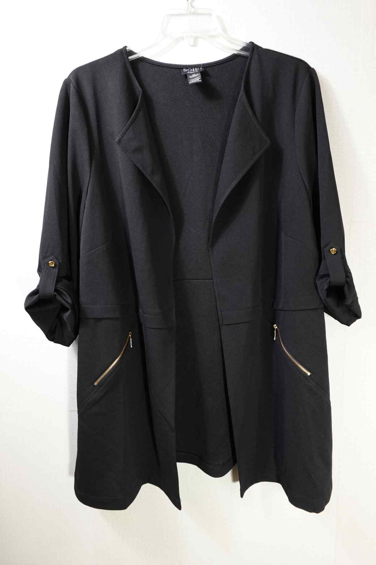 SOHO Apparel Ltd., Cardigan, 2X, Polyester/spandex