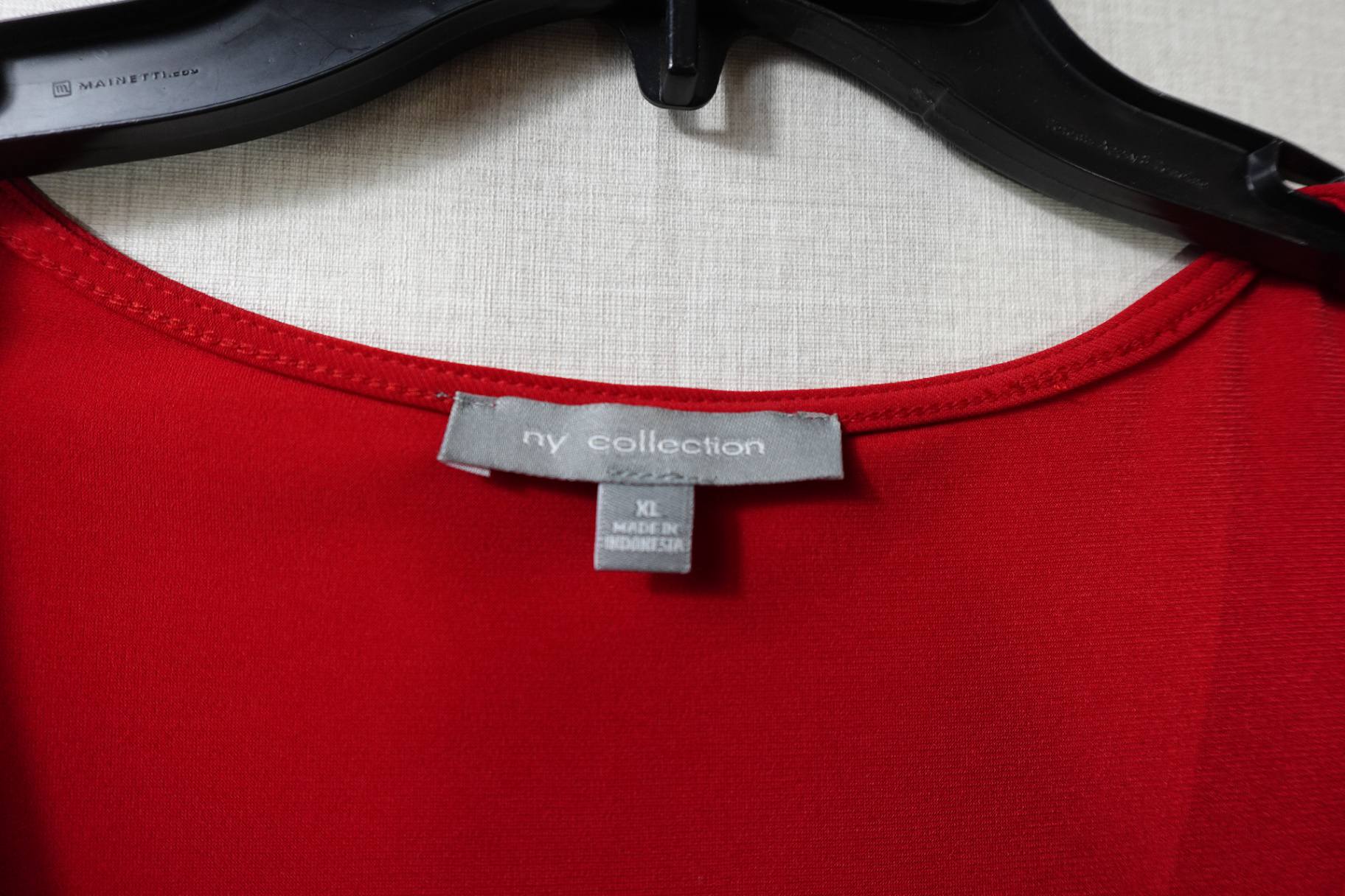 NY Collection, New Short Sleeve Top, XL, Polyester Blend