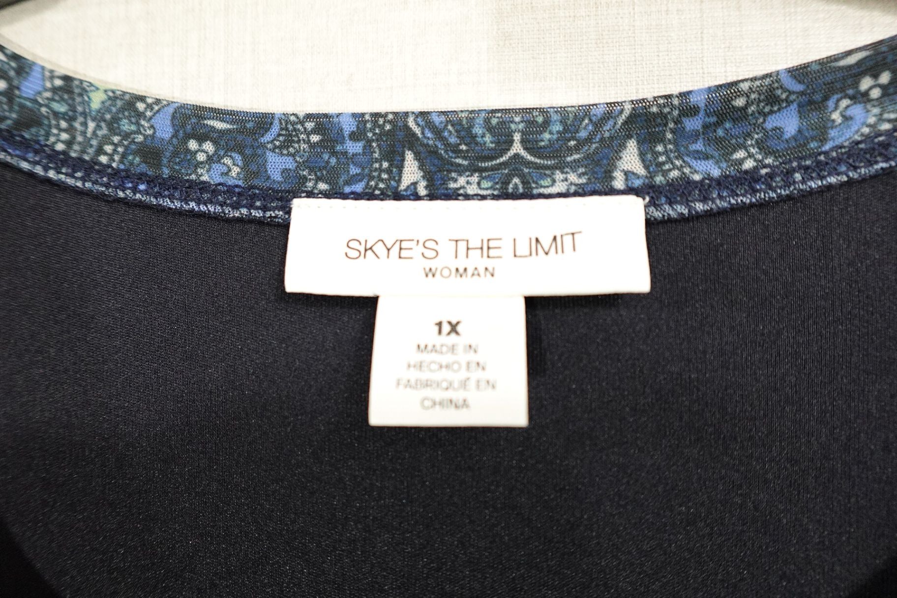 Skye's the Limit Woman, New 3/4 sleeve top, 1X, Polyester blend