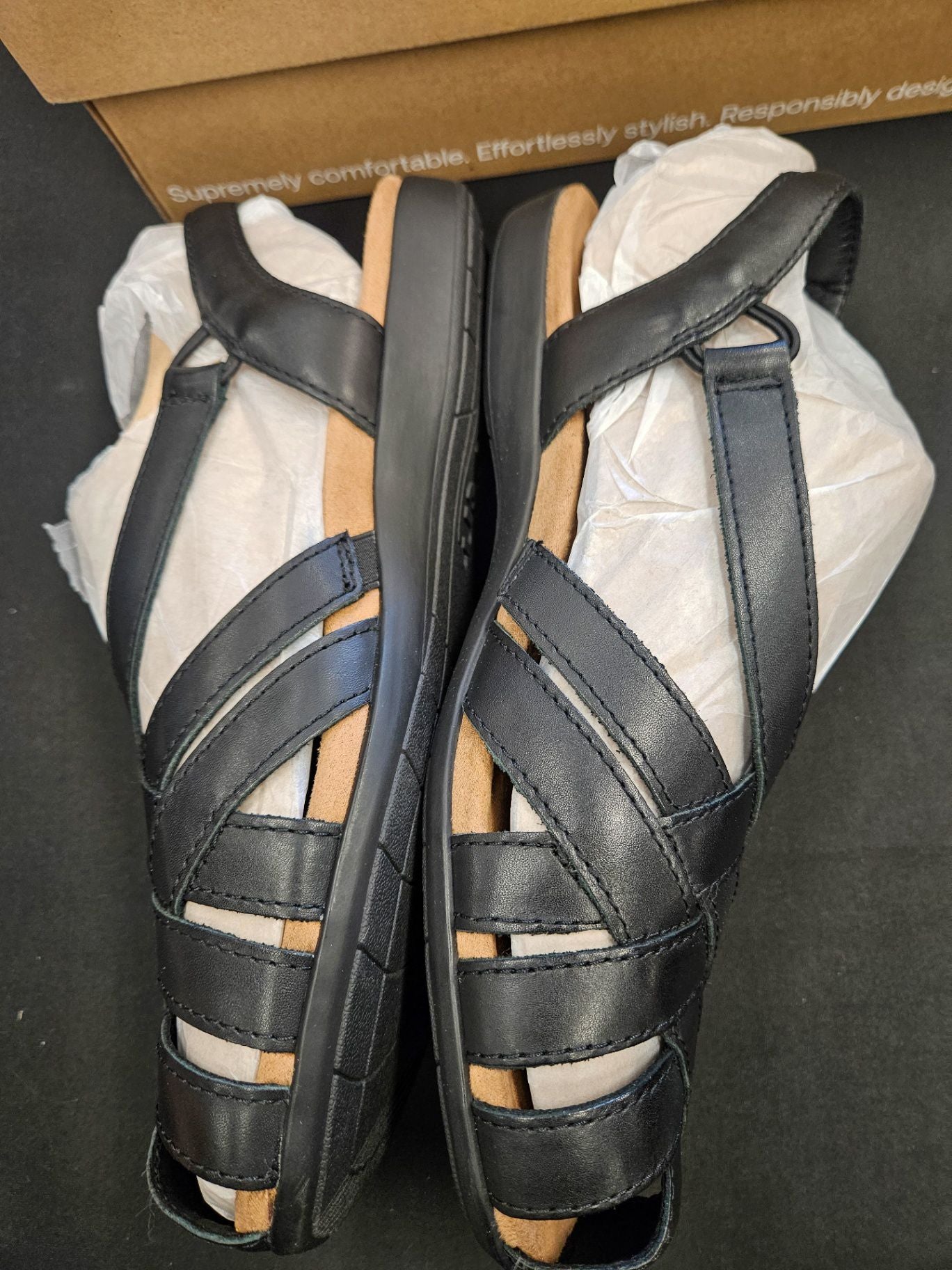 Earth, New sandals, 11W, Leather Upper