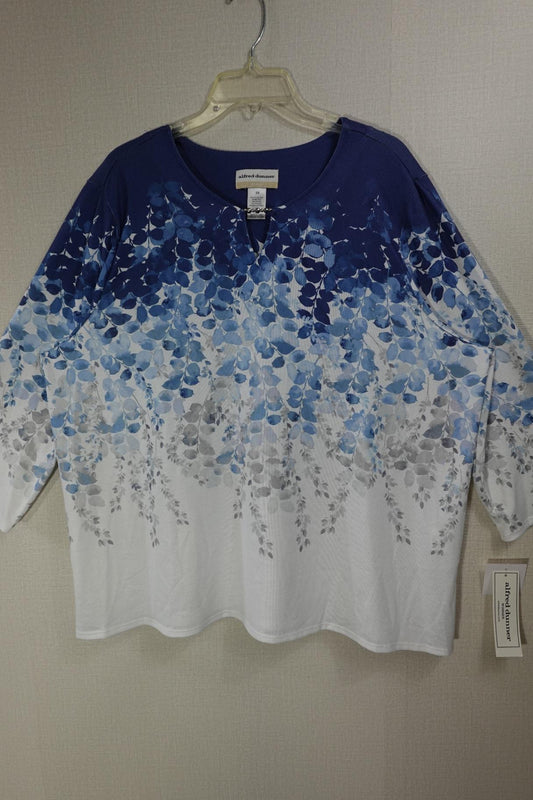 Alfred Dunner, New 3/4 Sleeve Top, 2X, Polyester blend