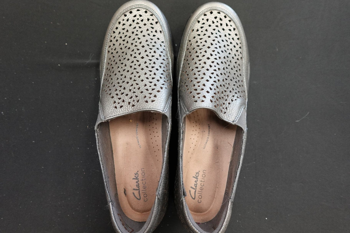 Clarks, Loafers, 11W, Faux Leather