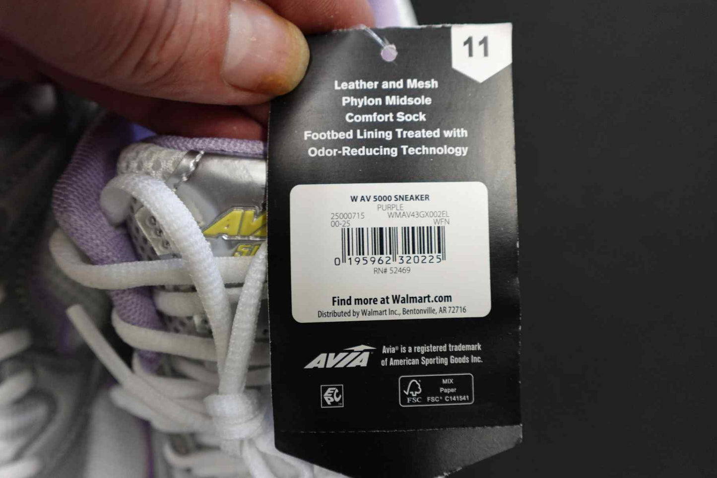 Avia, New Sneakers, 11, Leather Upper