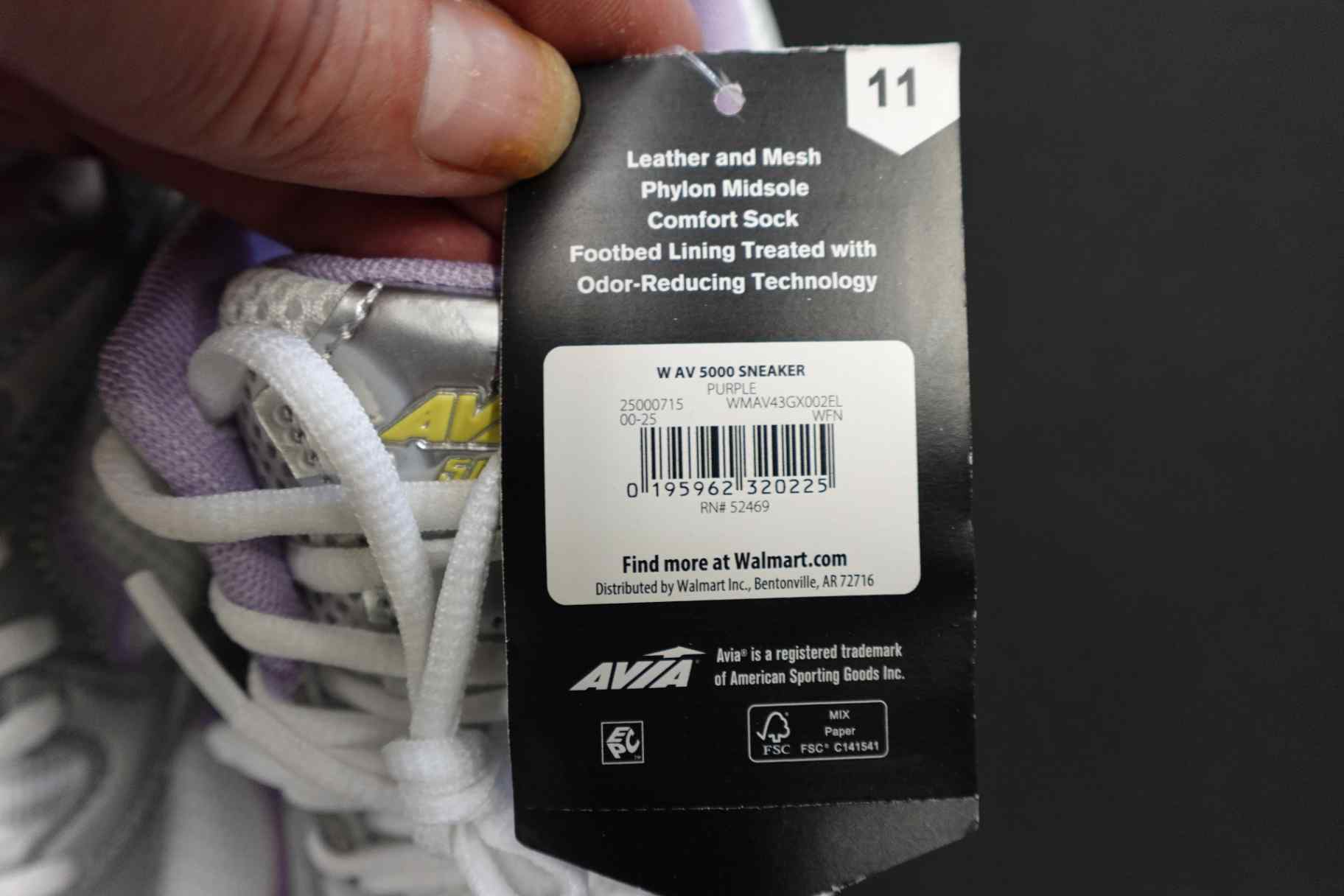 Avia, New Sneakers, 11, Leather Upper