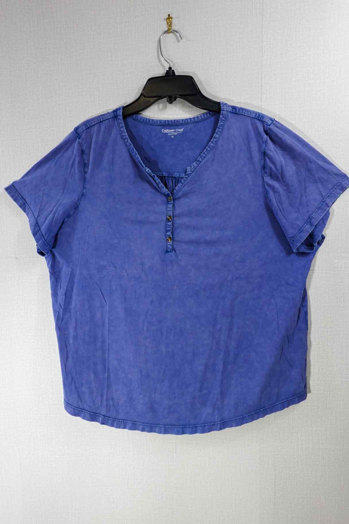 Coldwater Creek, Short Sleeved Top, 1X, cotton