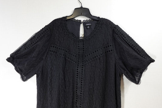 Torrid, Short Sleeved Top, 3X, nylon, rayon, cotton