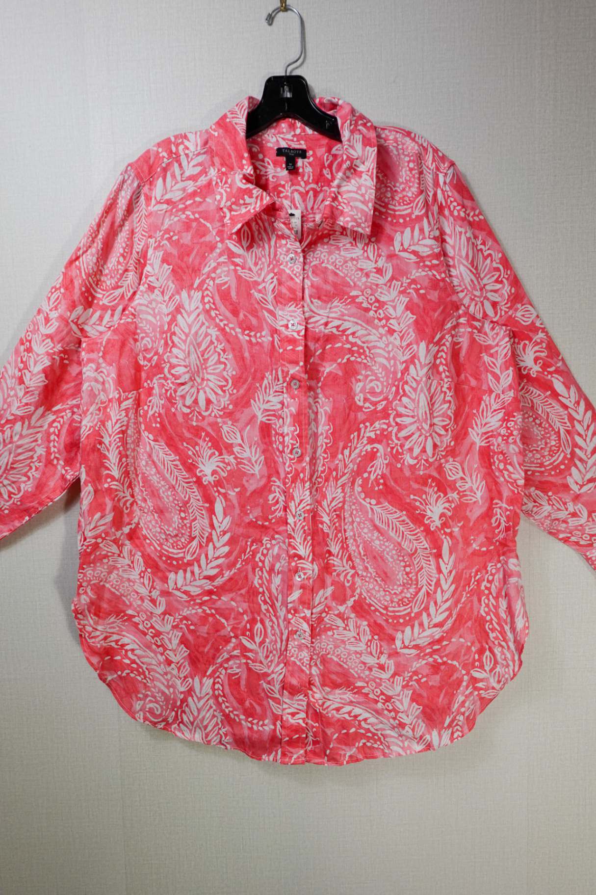Talbots, New 3/4 Sleeve Top, 1X, Linen