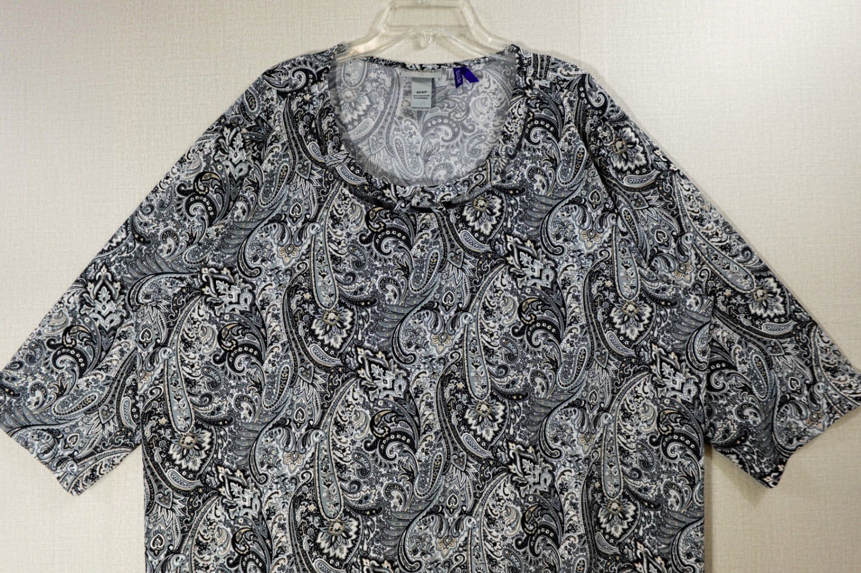 Catherines, Short Sleeved Top, 3XWP, polyester, spandex