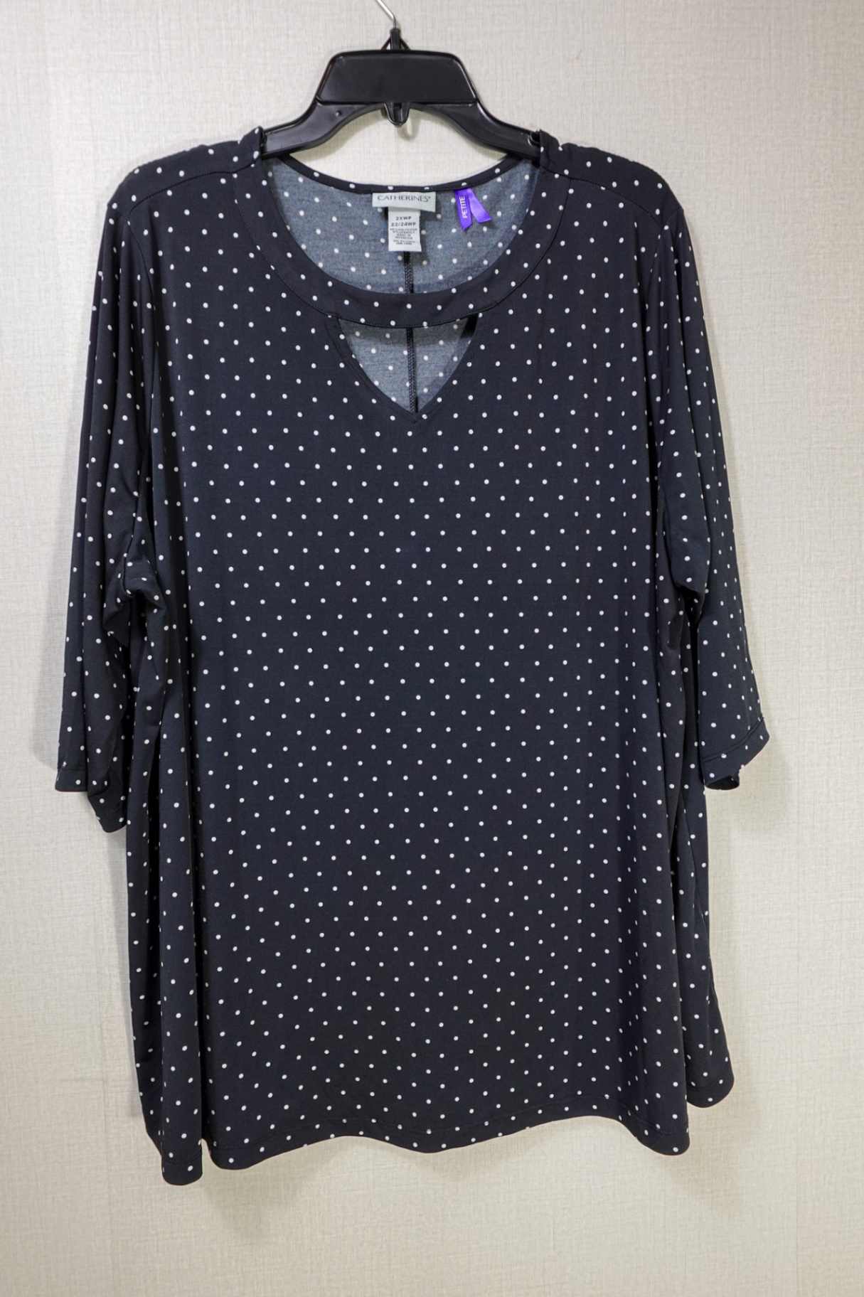 Catherines, 1/2 Sleeved Top, 22/24WP, polyester, spandex