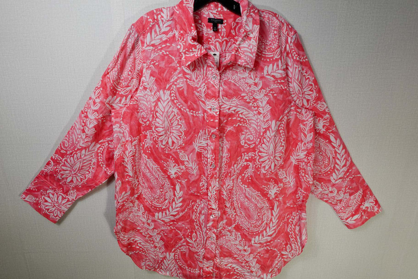 Talbots, New 3/4 Sleeve Top, 1X, Linen