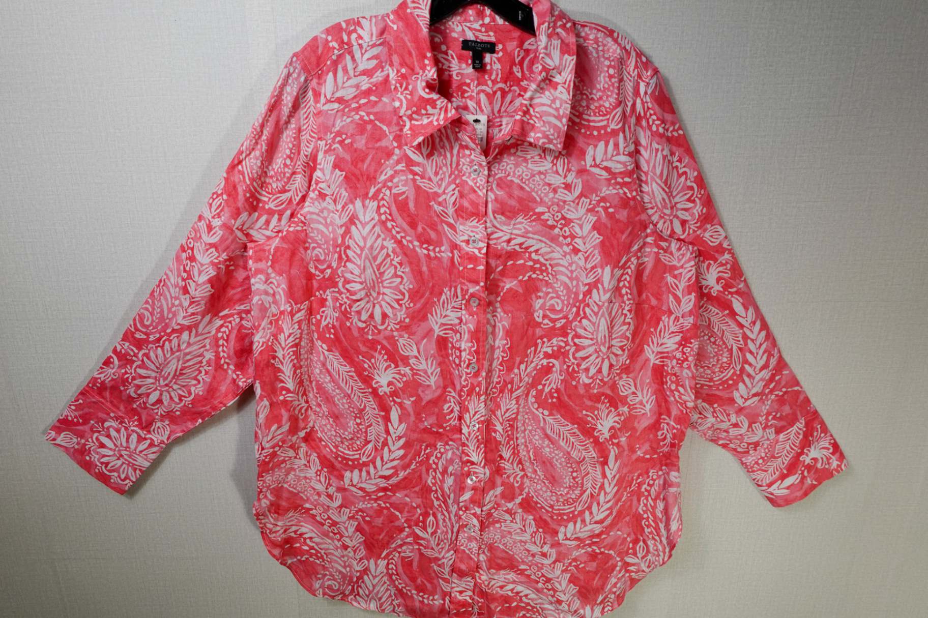 Talbots, New 3/4 Sleeve Top, 1X, Linen