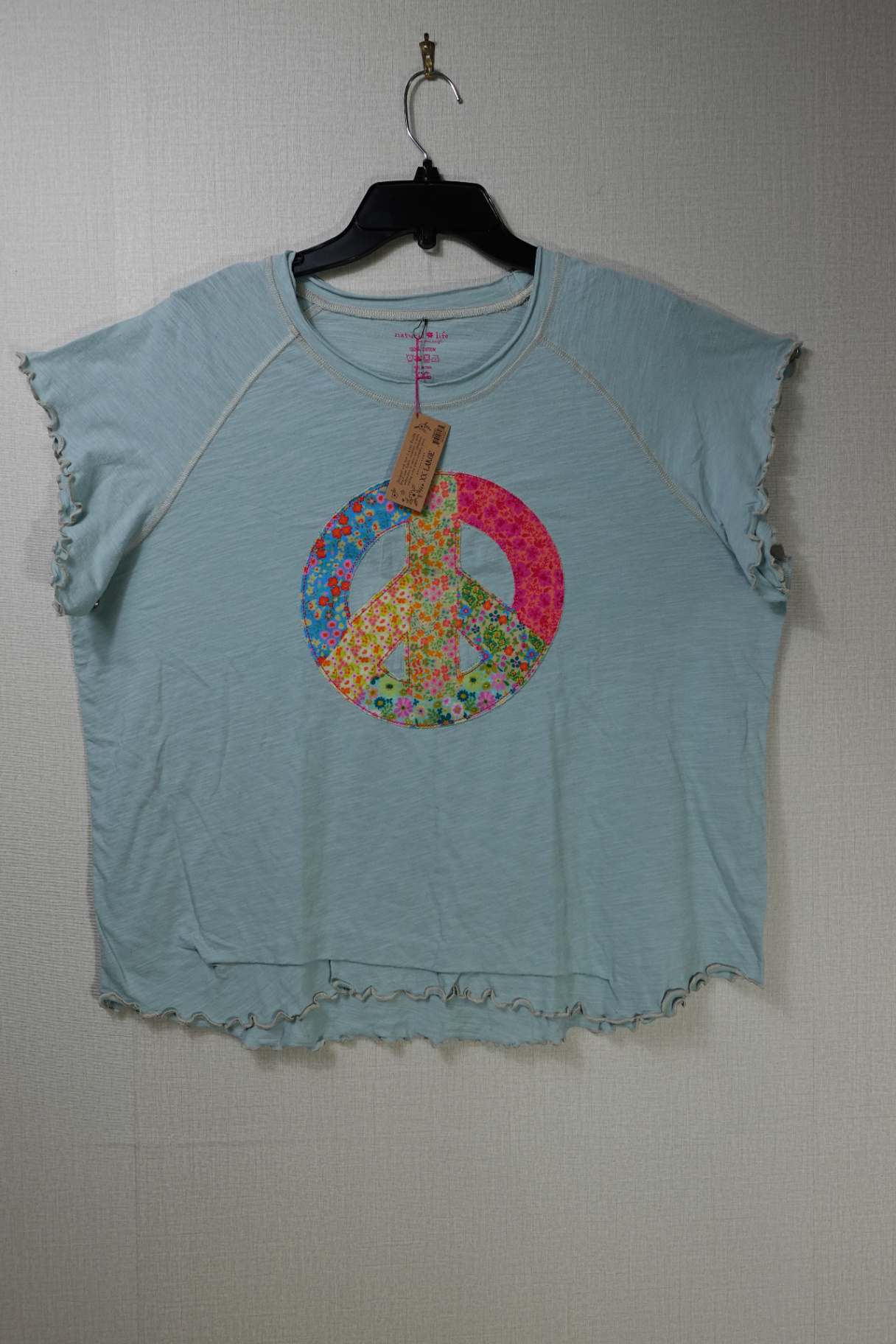 Natural Life, SHORT SLEEVED TOP, 2X, Cotton
