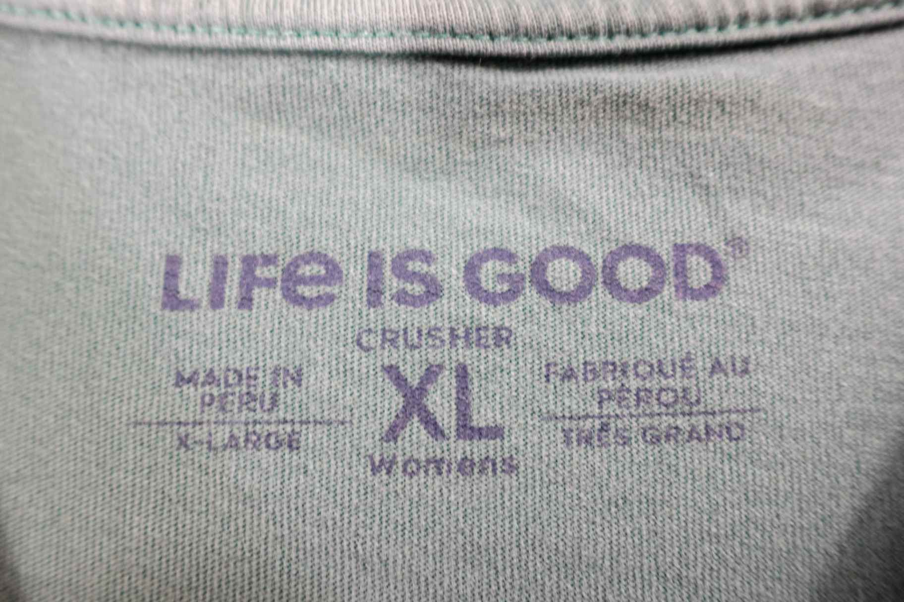 Life Is Good, Cropped Short Sleeved Top, XL,