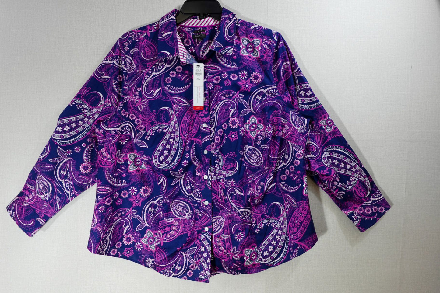 Talbots, New Long Sleeves Top, 20W, Cotton