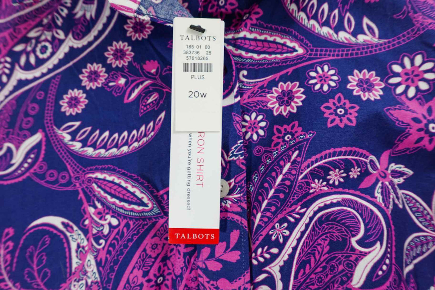 Talbots, New Long Sleeves Top, 20W, Cotton
