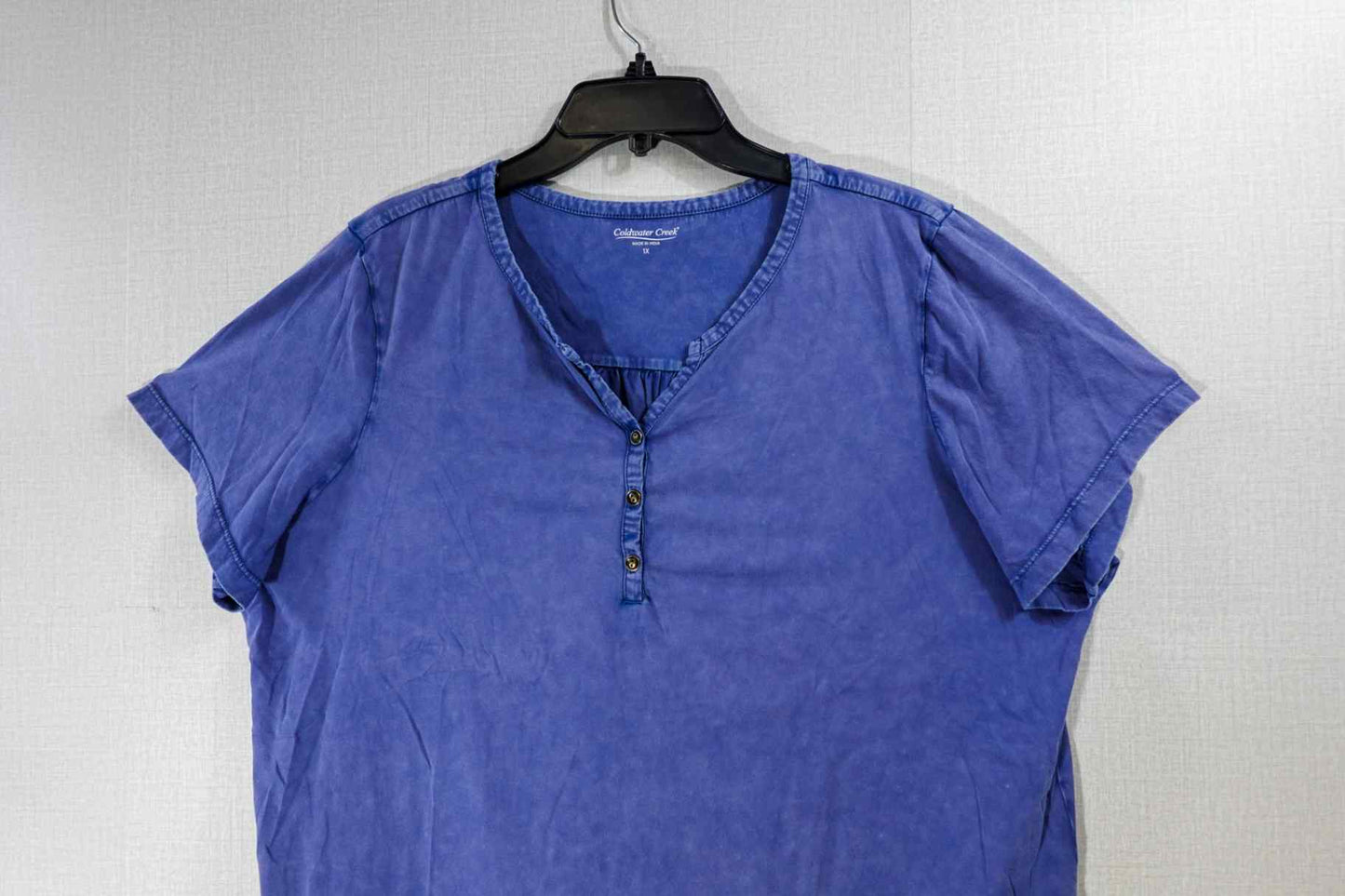 Coldwater Creek, Short Sleeved Top, 1X, cotton